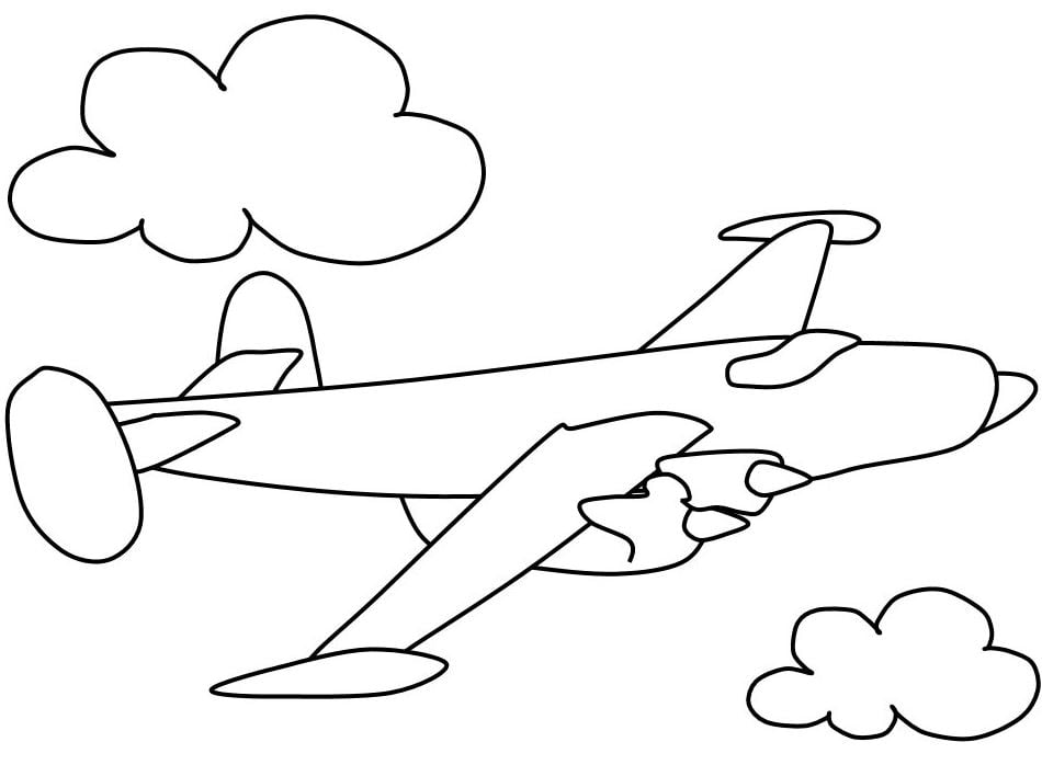 Trang tô màu máy bay cho trẻ em