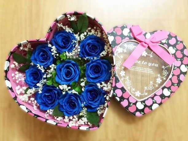 Hình ảnh hộp quà hoa hồng xanh đẹp nhất