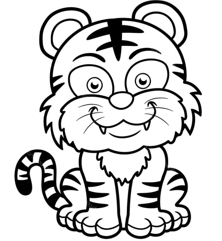 Cách vẽ con hổ đơn giản nhưng siêu đẹp uy nghiêm Mẫu vẽ hổ  Trường Tiểu  Học Đằng Hải