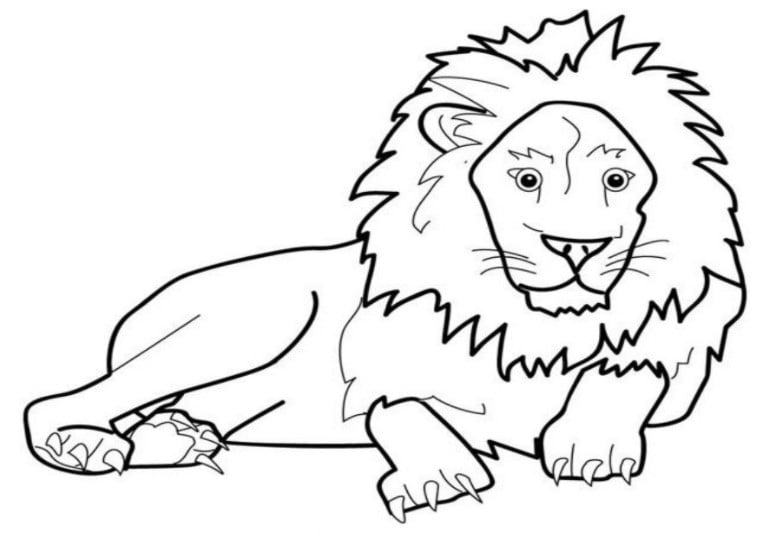 Bộ 20 mẫu tranh tô màu con sư tử hot nhất cho bé tập tô